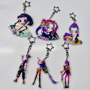K-Pop Demon Hunters Acrylic Keychains Set of 6